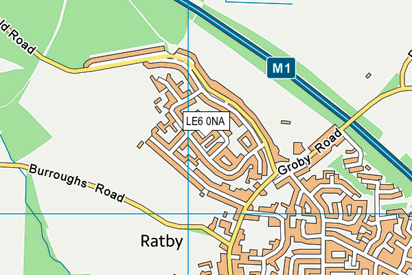 LE6 0NA map - OS VectorMap District (Ordnance Survey)