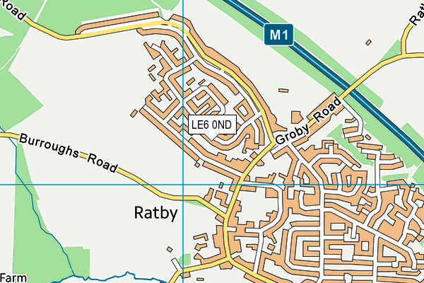 LE6 0ND map - OS VectorMap District (Ordnance Survey)