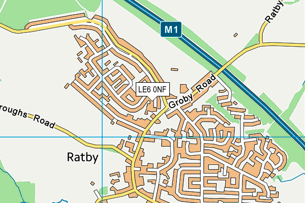 LE6 0NF map - OS VectorMap District (Ordnance Survey)