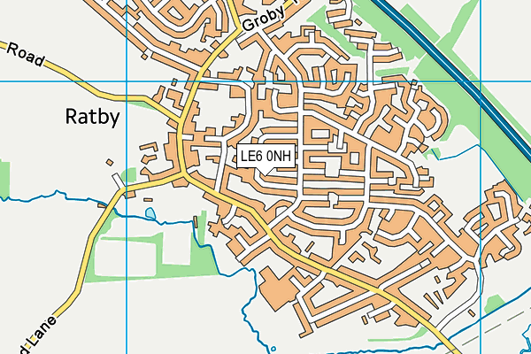 LE6 0NH map - OS VectorMap District (Ordnance Survey)