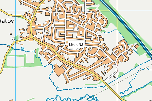 LE6 0NJ map - OS VectorMap District (Ordnance Survey)