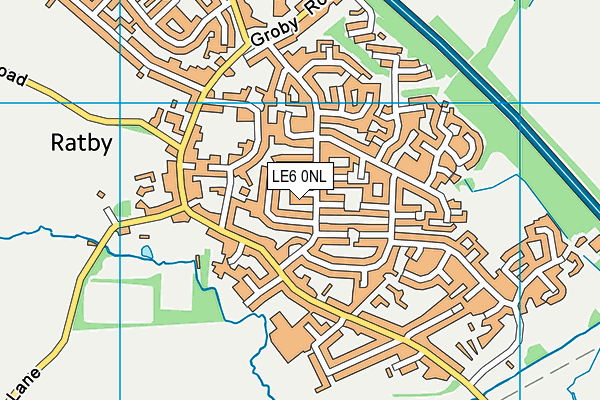 LE6 0NL map - OS VectorMap District (Ordnance Survey)