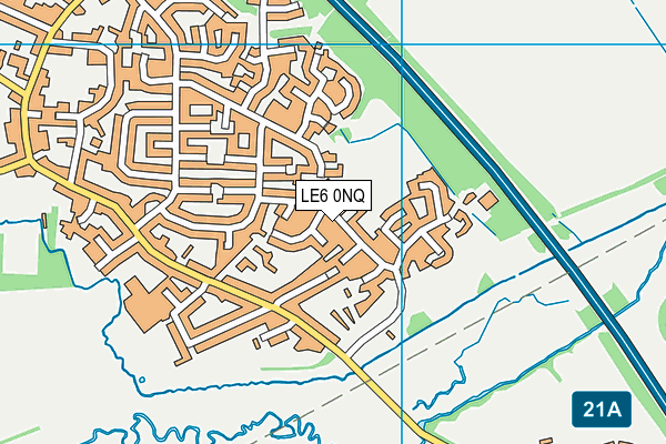 LE6 0NQ map - OS VectorMap District (Ordnance Survey)