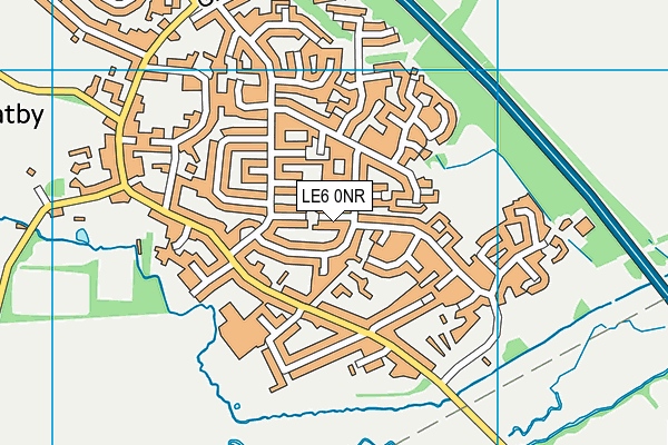 LE6 0NR map - OS VectorMap District (Ordnance Survey)