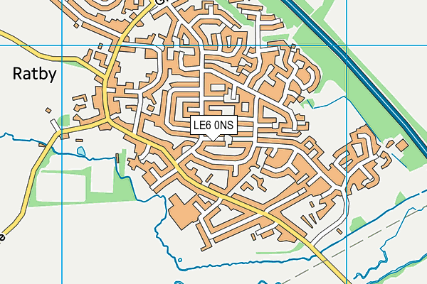 LE6 0NS map - OS VectorMap District (Ordnance Survey)