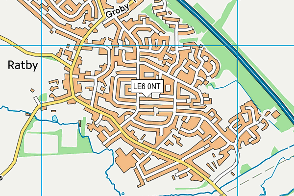 LE6 0NT map - OS VectorMap District (Ordnance Survey)