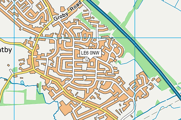 LE6 0NW map - OS VectorMap District (Ordnance Survey)