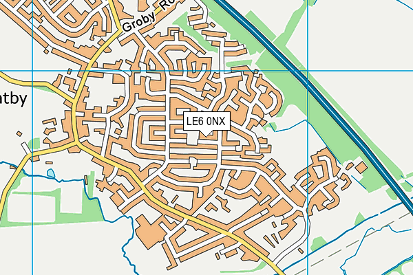 LE6 0NX map - OS VectorMap District (Ordnance Survey)