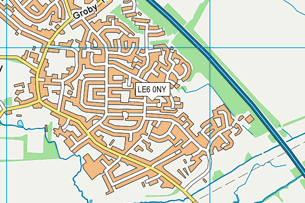 LE6 0NY map - OS VectorMap District (Ordnance Survey)