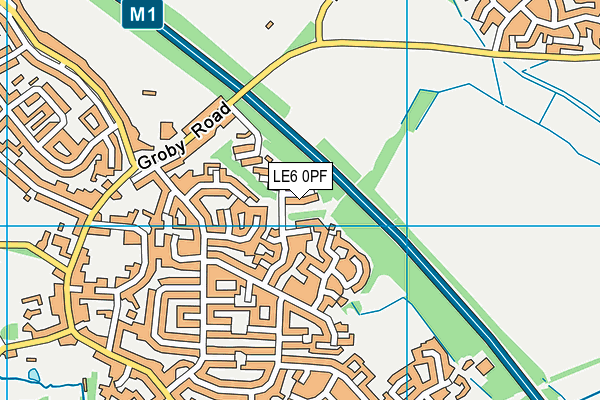 LE6 0PF map - OS VectorMap District (Ordnance Survey)