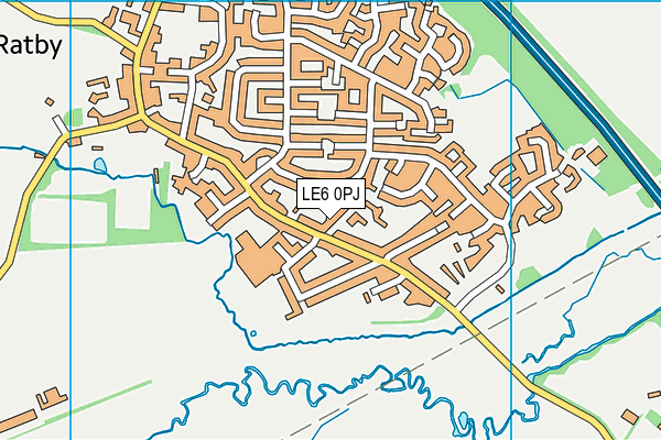 LE6 0PJ map - OS VectorMap District (Ordnance Survey)