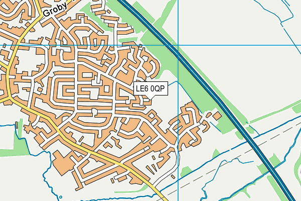 LE6 0QP map - OS VectorMap District (Ordnance Survey)