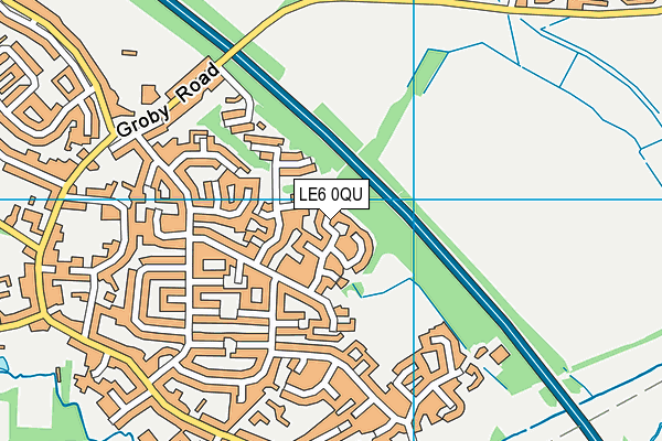 LE6 0QU map - OS VectorMap District (Ordnance Survey)