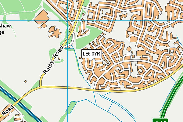 LE6 0YR map - OS VectorMap District (Ordnance Survey)