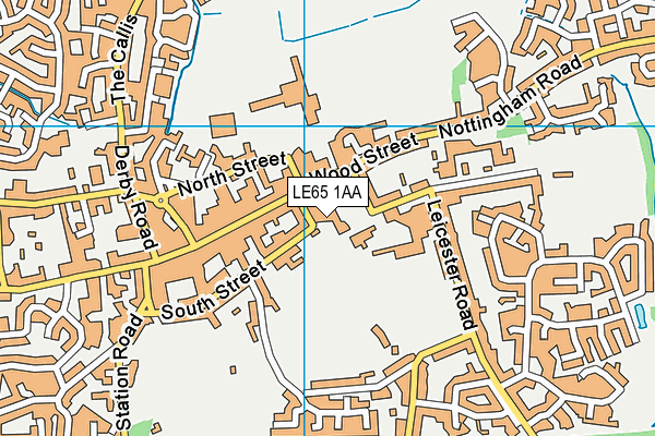 LE65 1AA map - OS VectorMap District (Ordnance Survey)