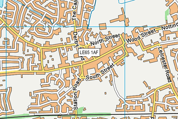 LE65 1AF map - OS VectorMap District (Ordnance Survey)