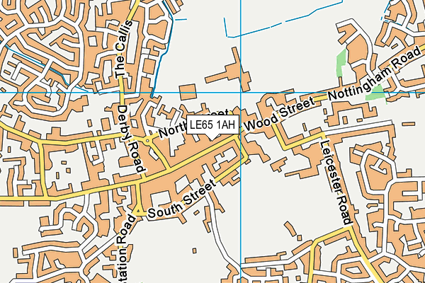 LE65 1AH map - OS VectorMap District (Ordnance Survey)