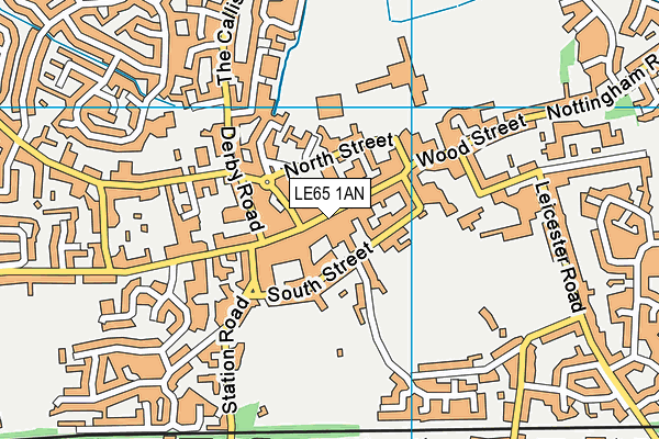 LE65 1AN map - OS VectorMap District (Ordnance Survey)
