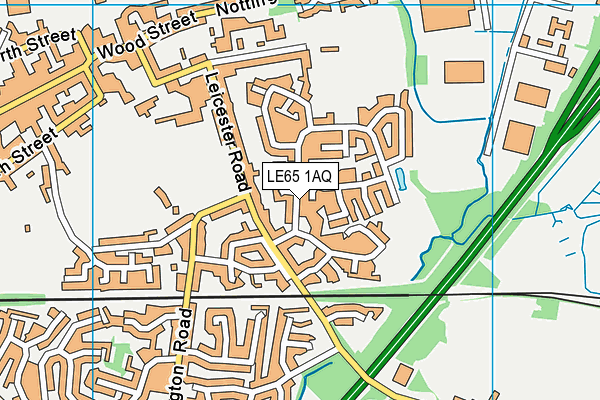 LE65 1AQ map - OS VectorMap District (Ordnance Survey)