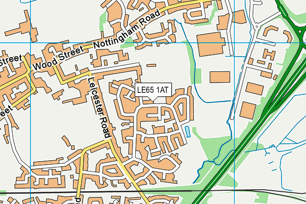 LE65 1AT map - OS VectorMap District (Ordnance Survey)