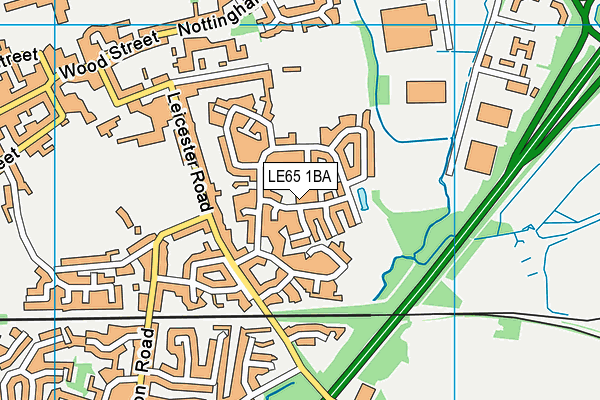 LE65 1BA map - OS VectorMap District (Ordnance Survey)