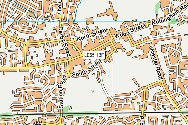 LE65 1BF map - OS VectorMap District (Ordnance Survey)