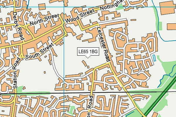 LE65 1BG map - OS VectorMap District (Ordnance Survey)