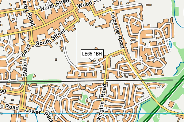 LE65 1BH map - OS VectorMap District (Ordnance Survey)