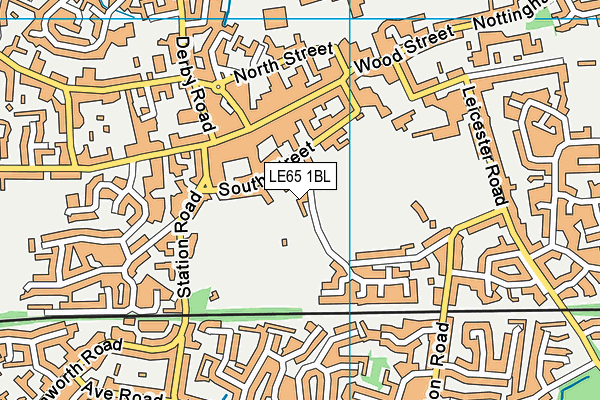 LE65 1BL map - OS VectorMap District (Ordnance Survey)