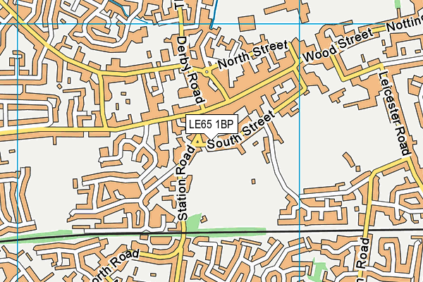 LE65 1BP map - OS VectorMap District (Ordnance Survey)