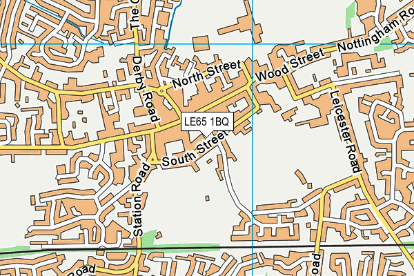 Ashby Castle Lawn Tennis Club map (LE65 1BQ) - OS VectorMap District (Ordnance Survey)