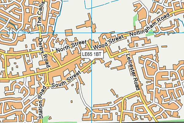 LE65 1BT map - OS VectorMap District (Ordnance Survey)