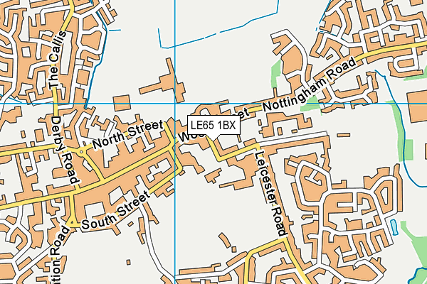 LE65 1BX map - OS VectorMap District (Ordnance Survey)