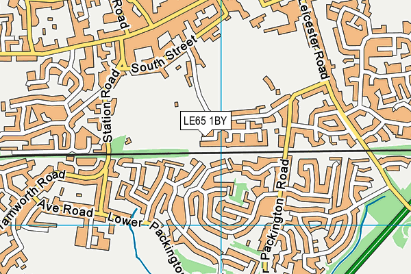 LE65 1BY map - OS VectorMap District (Ordnance Survey)