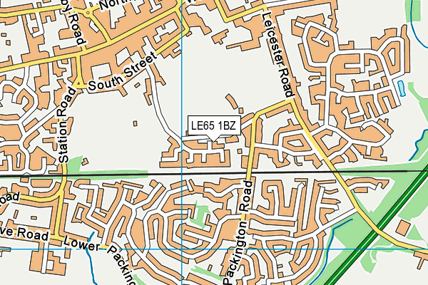 LE65 1BZ map - OS VectorMap District (Ordnance Survey)