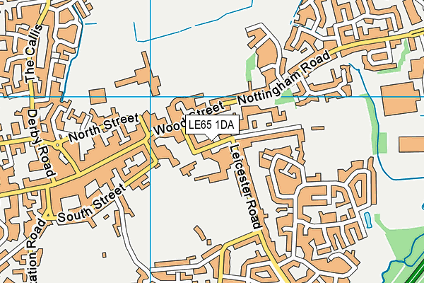 LE65 1DA map - OS VectorMap District (Ordnance Survey)