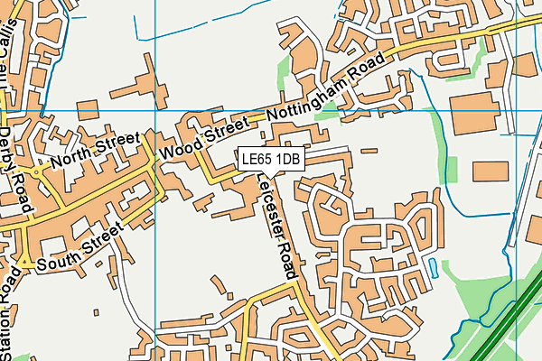 LE65 1DB map - OS VectorMap District (Ordnance Survey)