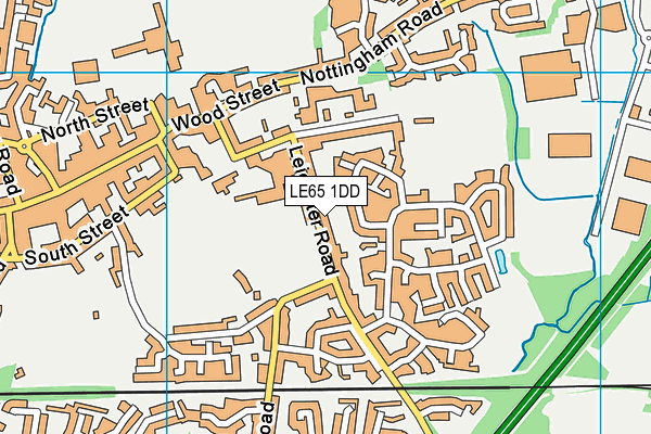 LE65 1DD map - OS VectorMap District (Ordnance Survey)