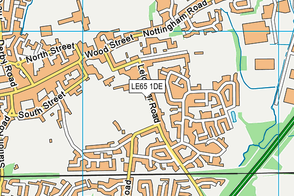 LE65 1DE map - OS VectorMap District (Ordnance Survey)