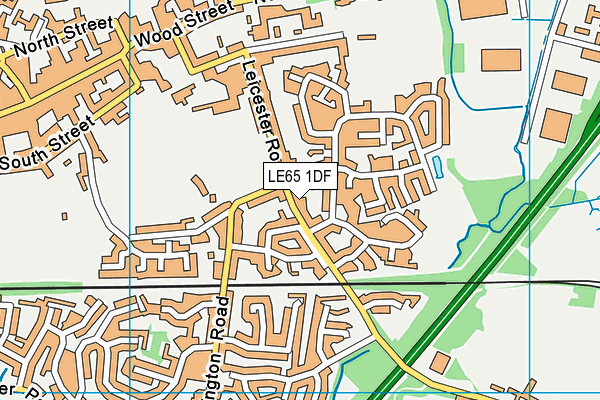 LE65 1DF map - OS VectorMap District (Ordnance Survey)