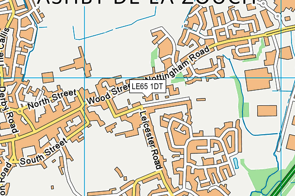 LE65 1DT map - OS VectorMap District (Ordnance Survey)