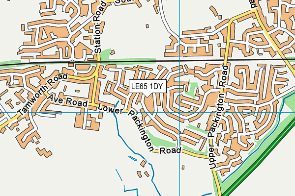 LE65 1DY map - OS VectorMap District (Ordnance Survey)