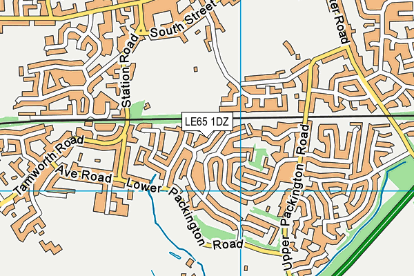 LE65 1DZ map - OS VectorMap District (Ordnance Survey)