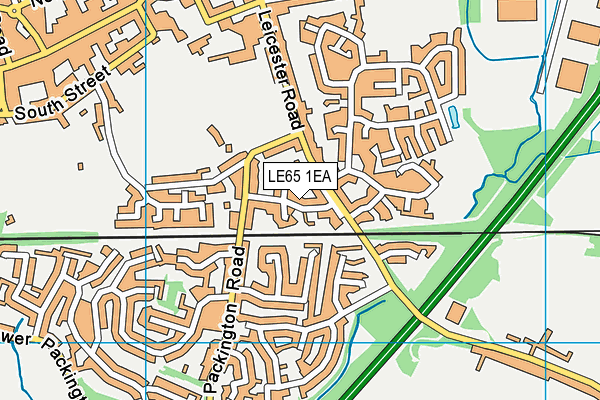 LE65 1EA map - OS VectorMap District (Ordnance Survey)