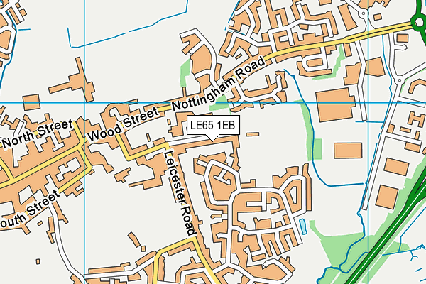 LE65 1EB map - OS VectorMap District (Ordnance Survey)