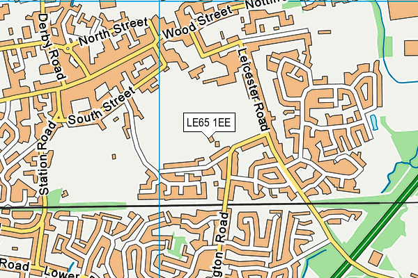 LE65 1EE map - OS VectorMap District (Ordnance Survey)