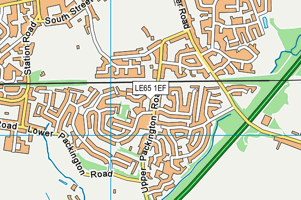 LE65 1EF map - OS VectorMap District (Ordnance Survey)