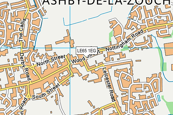 LE65 1EG map - OS VectorMap District (Ordnance Survey)