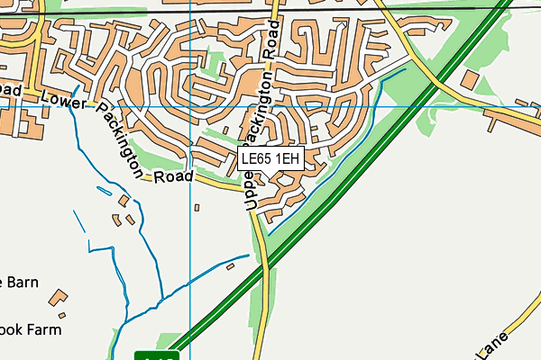 LE65 1EH map - OS VectorMap District (Ordnance Survey)