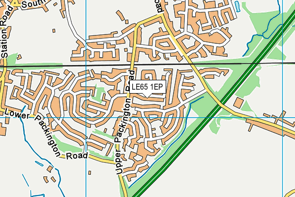 LE65 1EP map - OS VectorMap District (Ordnance Survey)